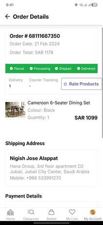 Jubail, Household Items, SAR 3000,  Refrigerator, 2.5 Ton Split AC, 3 Seater Sofa, 6 Seater Dining Table