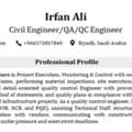 Civil Engineer| QA/QC Engineer |SEC Approved| 6+years Experience