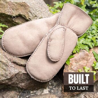 London, Clothing & Accessories, Womens Sheepskin Mittens By Draper Of Glastonbury &ndash; Warm & Cosy