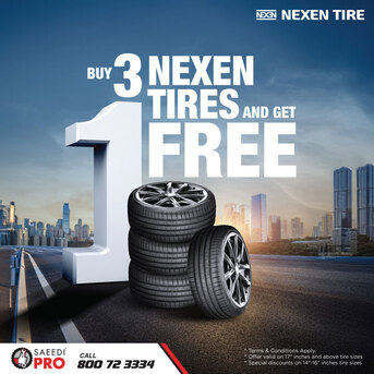 Abu Dhabi, Automotive, Buy 3 Nexen Tires & Get 1 Free At Saeedi Pro