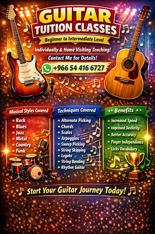 Riyadh, Lessons Wanted, Guitar Lessons