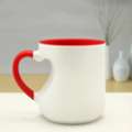 INR 500,  Personalized Heart Cut Handle Printed Mugs