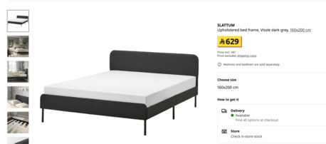 Riyadh, Furniture, SAR 1200,  Ikea Queen Bed And Mattress