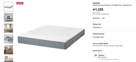 Riyadh, Furniture, SAR 1200,  Ikea Queen Bed And Mattress