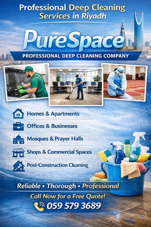 Riyadh, Cleaning, PureSpace - Professional Deep Cleaning Company.