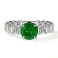 USD 34111,  Shop AAAAA Quality Emerald Ring With Diamonds 0.96 Cts At GemsNY