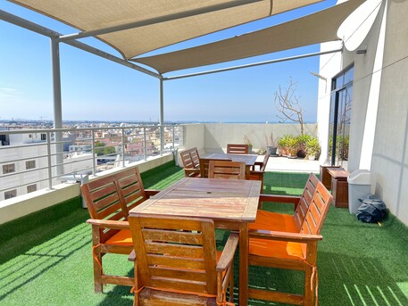 Janabiya, Apartments/Houses, BHD 600/month,  3 BR,  150 Sq. Meter,  Furnished 3BR Janabiya | Balcony, Pool & Gym