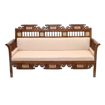 Mumbai, Furniture, INR 97189,  Traditional Teak Wood Sofa Set - Classic Elegance
