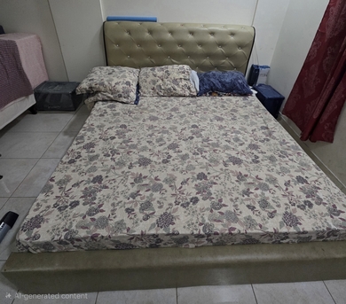 Mahooz, Furniture, BHD 60,  KING SIZE BED WITH MATTRESS FOR SALE