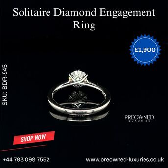 London, Jewelry, GBP 1900,  Buy Exquisite Platinum Solitaire Diamond Ring Online UK