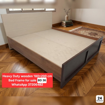 Manama, Furniture, BHD 36,  ✅️ Heavy Duty King Size Wooden Bed Frame For Sale In Good Condition With Delivery