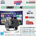 BHD 23,  New 4K Smart Android Projector Built In Youtube + PlayStore & Wireless Screen Sharing