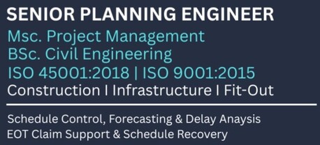 Riyadh, Job Seekers, Senior Planning Engineer / Project Manager - 11+ Years