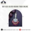 INR 11300,  Empress Ruby Polki Maang Tikka &ndash; 925 Silver Bridal