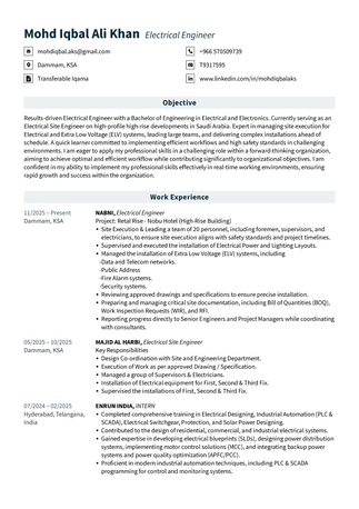 Dammam, Job Seekers, Electrical Engineer