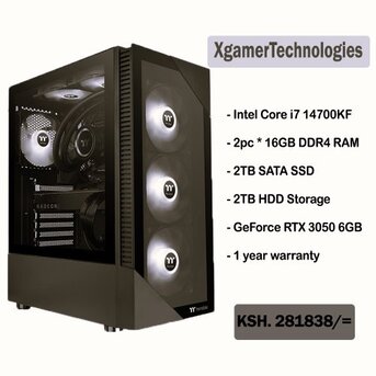 Nairobi, Electronics, KES 281838,  14th Gen Core I7 Custom Made Gaming Tower Desktop