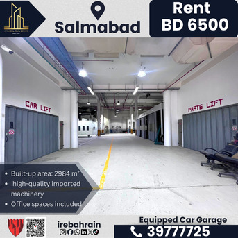 Salmabad, Buildings, BHD 6500,  2984 Sq. Meter,  Ready-to-Move Car Garage With Equipment For Rent &ndash; Salmabad