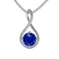 USD 4385,  Classic Sapphire Twist Pendant &ndash; Necklaces For Women At GemsNY
