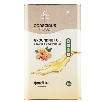 Mumbai, Food, INR 1838,  Conscious Food Cold Pressed Groundnut Oil - 5 Ltr | RefreshYourLife.in