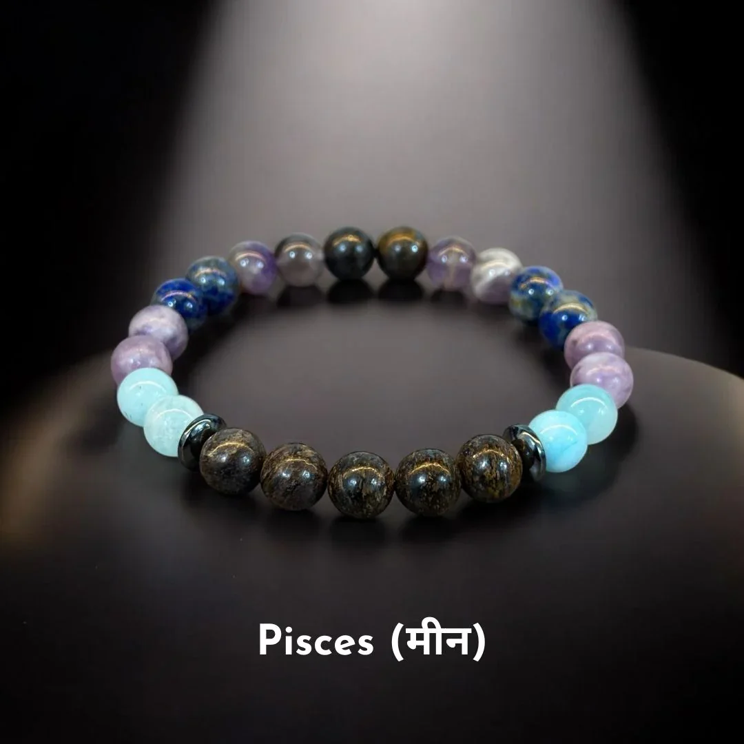 Jaipur, Jewelry, INR 899,  Pisces Zodiac Bracelet&ndash;Stone Of Intuition, Healing & Emotional Balance