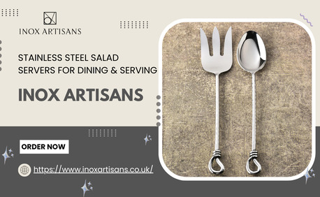 London, Household Items, GBP 029,  Stainless Steel Salad Servers For Dining & Serving &ndash; Inox Artisans