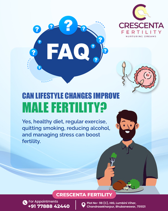 Mumbai, Health, Can Lifestyle Improve Male Fertility? | Best Fertility Clinic Odisha | Crescenta Fertility
