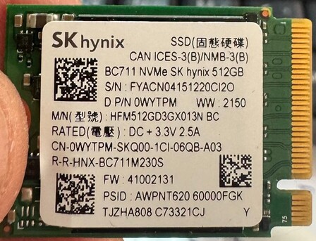 Riyadh, Computers, SAR 260,  SSD NVMe M.2 (Mini) 512GB - Used -FIXED PRICE