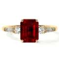 USD 2894,  Shop Emerald Cut Ruby Ring Online At GemsNY