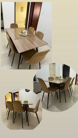 Jubail, Furniture, SAR 750,  6-Seater Dining Table Set For Sale Gently Used And In Excellent Condition.