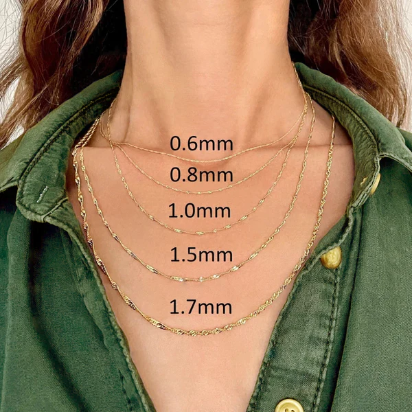 New York, Jewelry, USD 499,  Solid 14K Yellow Gold Singapore Rope Chain | Certified Jewelry NYC