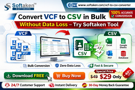 New York, Computer, Convert VCF To CSV In Bulk Without Data Loss &ndash; Try Softaken Tool