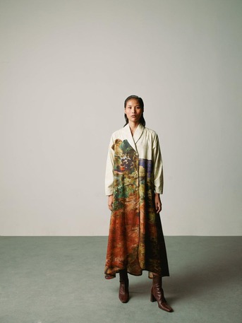 Mumbai, Clothing & Accessories, INR 18000,  Beirut Dress In Mosaic Print &ndash; Cotton Satin A-Line Dress | Cord Studio