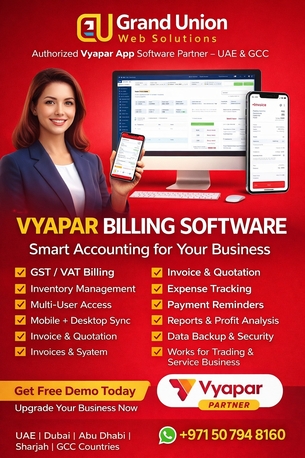 Dammam, Accounting, Accounting Software Vyapar - Grand Union Web Solutions