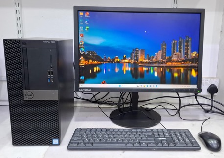Manama, Computers, BHD 118,  DELL Core I7 8th Generation Computer Set 22" Full HD Monitor DDR4 8GB RAM + NVMe SSD 256GB