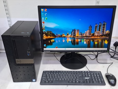 Manama, Computers, BHD 118,  DELL Core I7 8th Generation Computer Set 22" Full HD Monitor DDR4 8GB RAM + NVMe SSD 256GB