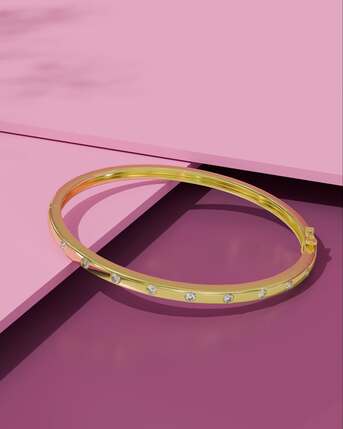 Dubai, Jewelry, AED 3121,  Brilliant Diamond Bangle Available At Buvea Jewels