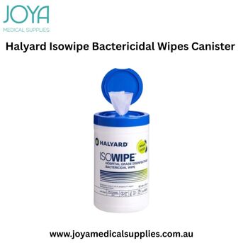 Sydney, Health & Beauty Items, Halyard Isowipe Bactericidal Wipes Canister 42x14cm - Joya Medical Supplies | Australia