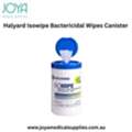 Halyard Isowipe Bactericidal Wipes Canister 42x14cm - Joya Medical Supplies | Australia