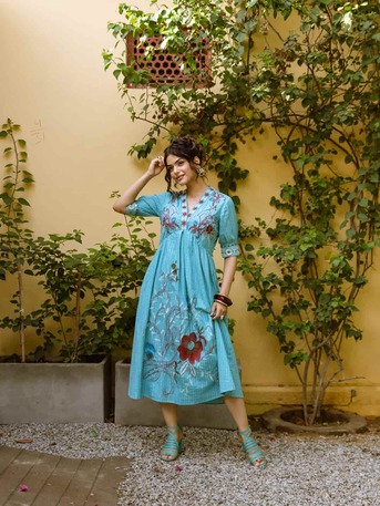 Jaipur, Clothing & Accessories, Buy 2999,  Buy Online Embroidery Long Dresses For Festive And Party Wear