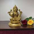 INR 4845,  Buy Handcrafted Brass Laxmi Murti Online At Yathashilpam