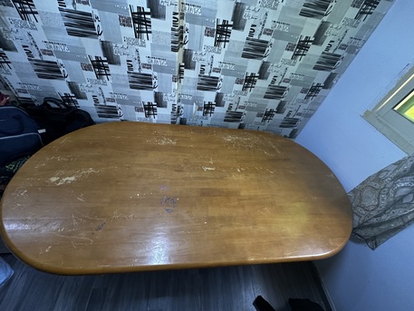 Al Malaz, Furniture, SAR 250,  Solid Wooden Dining Table For Sale &ndash; Strong, Stylish, Built To Last