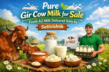 Mumbai, Food, Pure Gir Cow Milk For Sale &ndash; Fresh A2 Milk Delivered Daily By Sattvishtik