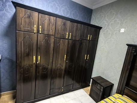 Riyadh, Furniture, SAR 1250,  Full Bedroom Set (king Size Bed, Wardrobe, 2 Side Table, Cupboard, Dressing Table