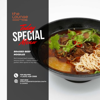 Toronto, Food, CAD 12,  Braised Beef Noodles Special At The Lounge &ndash; Asian Restaurant In Markham