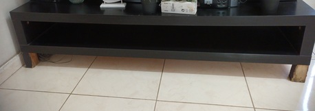 Jubail, Household Items, SAR 50,  IKEA WOOD TV TABLE BLACK COLOUR