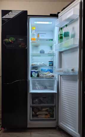 Riyadh, Appliances, SAR 1300,  Classpro Side By Side Refrigerator 14.2Cu.ft, Freezer 7.8Cu.ft, Inverter Compressor, Black