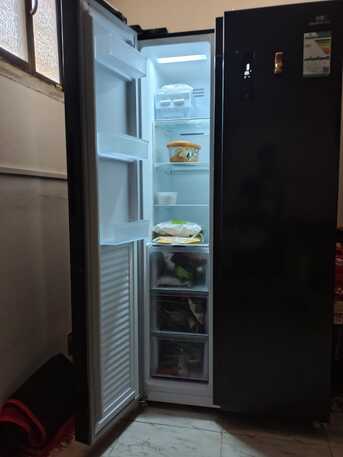 Riyadh, Appliances, SAR 1300,  Classpro Side By Side Refrigerator 14.2Cu.ft, Freezer 7.8Cu.ft, Inverter Compressor, Black