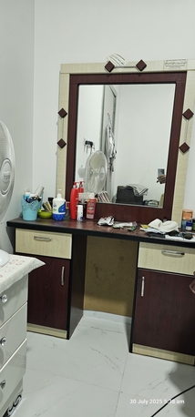 Riyadh, Furniture, SAR 1000,  Double Bed Set With Almirah Side Table Dressing Table