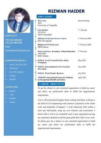 Dammam, Job Seekers, Civil Surveyor (Civil Engineer)