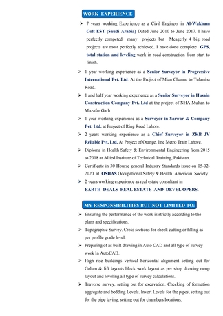 Dammam, Job Seekers, Civil Surveyor (Civil Engineer)